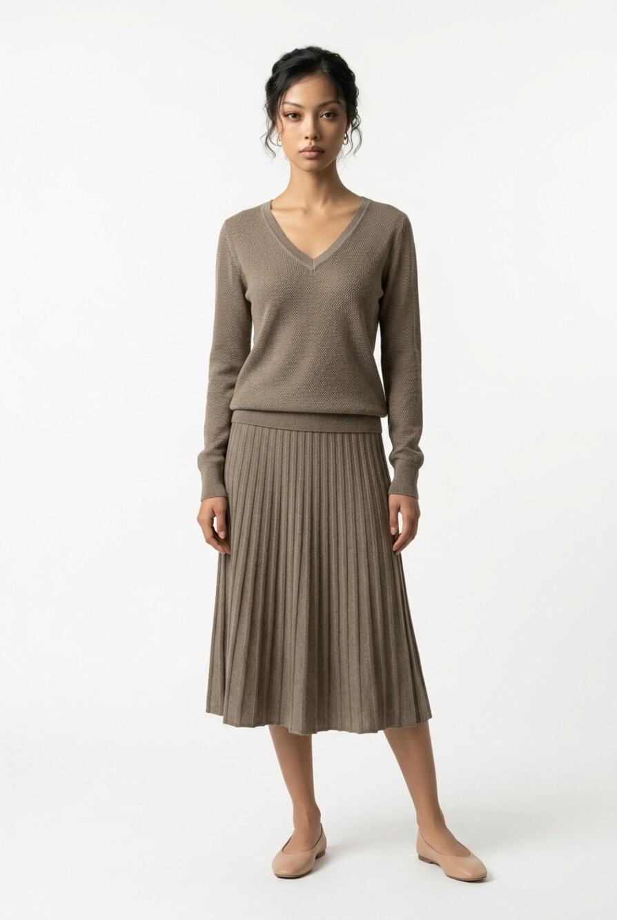 Burberry London Cashmere Womens S Long Sleeve Patch Elbow Beige Pullover Sweater